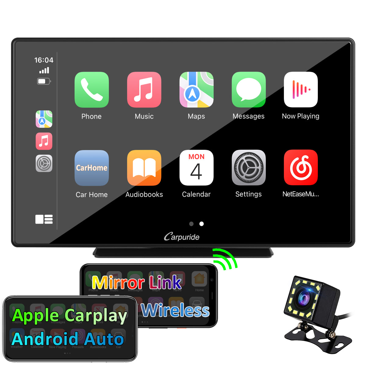 carpuride-autoradio-9-zoll-touchdisplay-mit-r-ckfahrkamera image 1