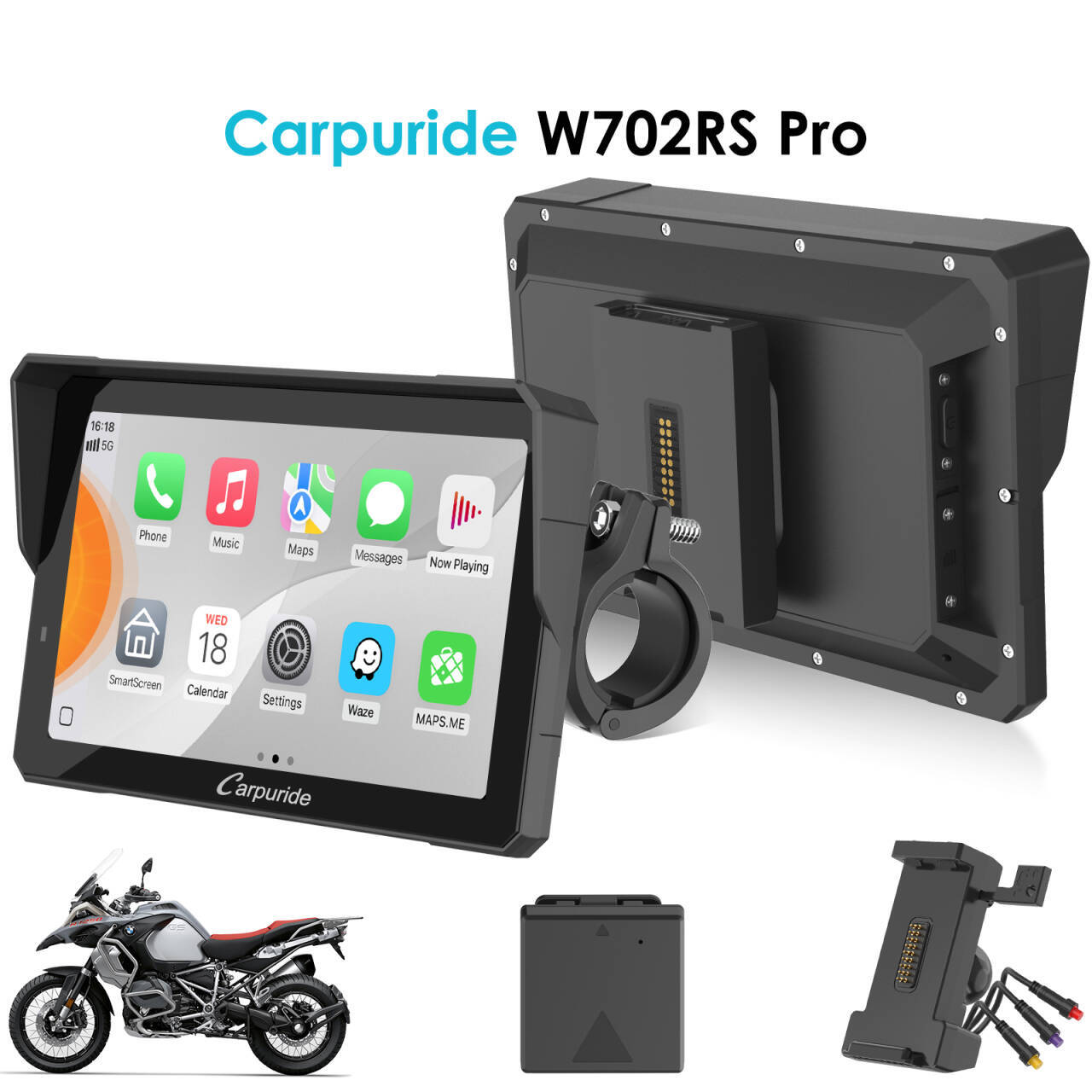 carpuride-702rs-pro-motorrad-display-7-zoll-radar-bsd-sos image 1