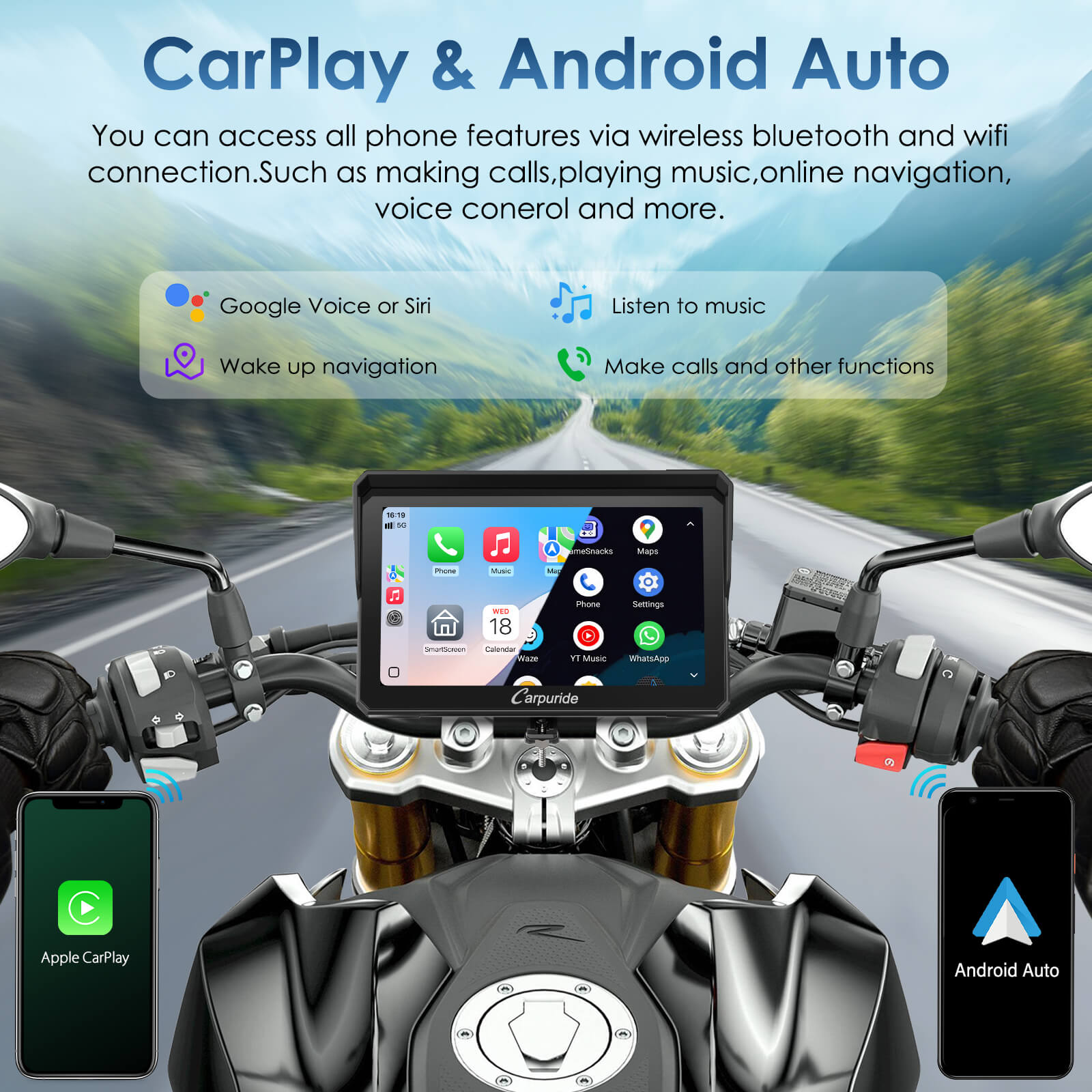carpuride-w702s-pro-motorcycle-smart-stereo-7-zoll-mit-bm05 image 4