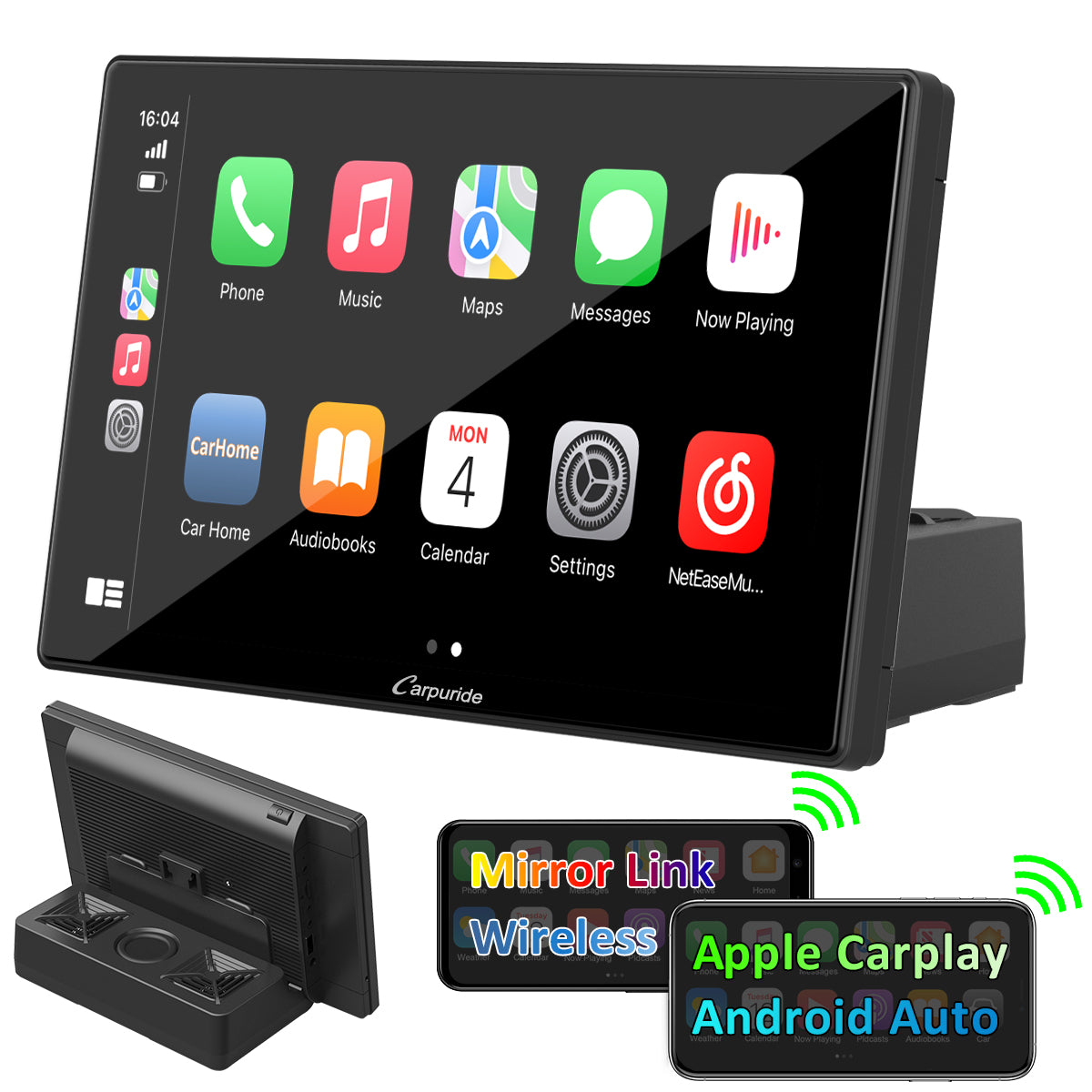 carpuride-9-zoll-auto-display-mit-carplay-lautsprecher image 1