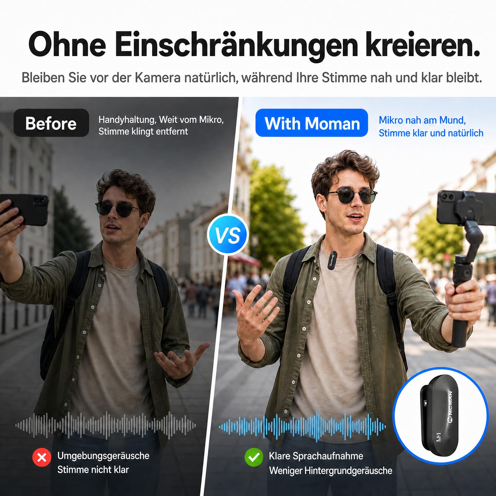 moman-m1cxl-funk-lavaliermikrofon-2tx-1rx-mit-rauschunterdr-ckung image 2