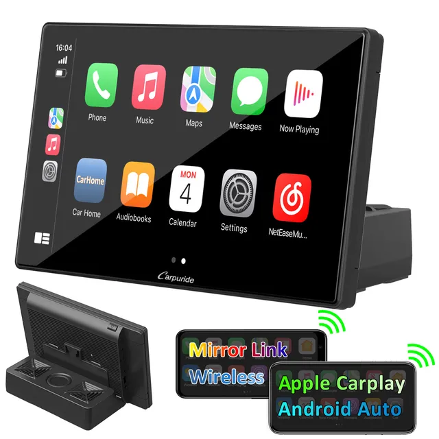 carpuride-9-zoll-auto-display-mit-carplay-lautsprecher image 1