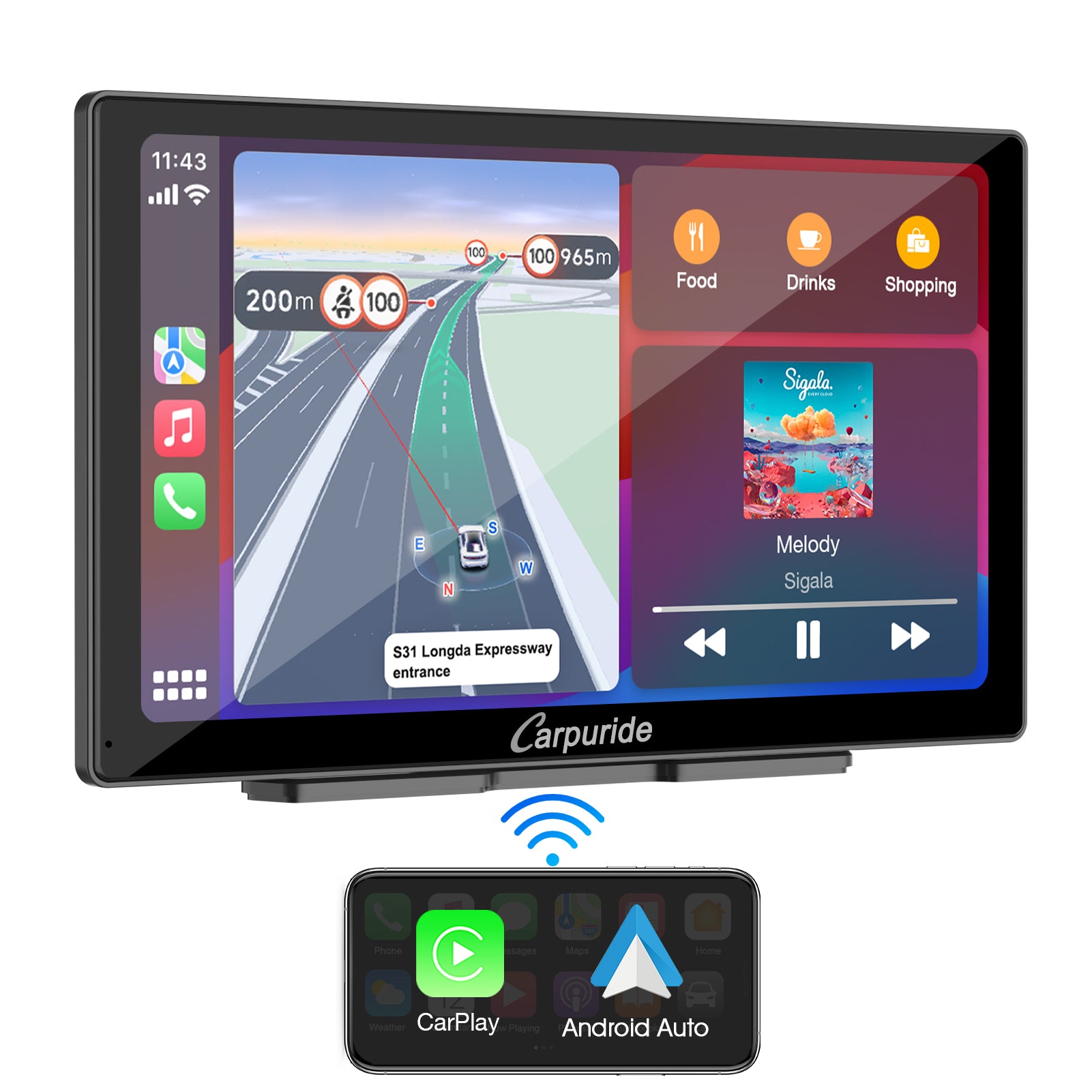 carpuride-car-smart-stereo-c98-autoradio-9-zoll-mit-carplay image 1