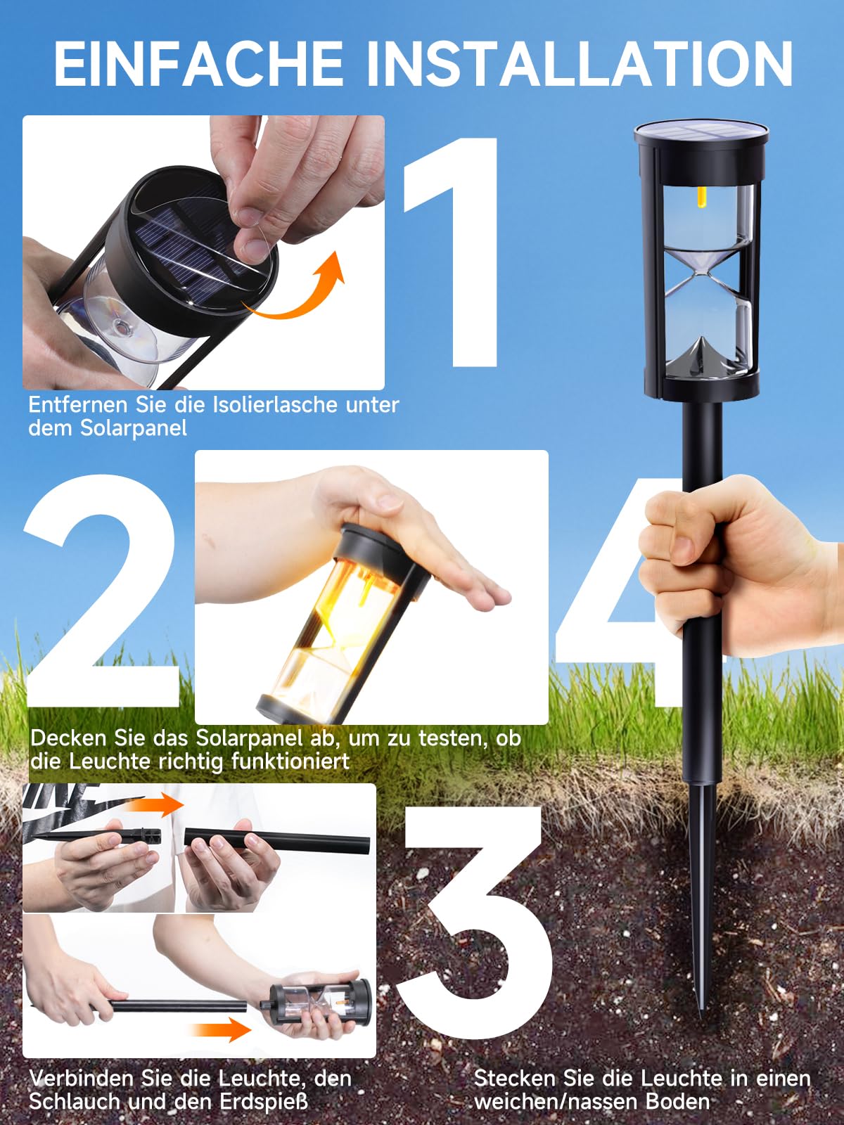 moman-solar-lights-sanduhr-solarleuchte-4er-warmwei-ip44 image 6