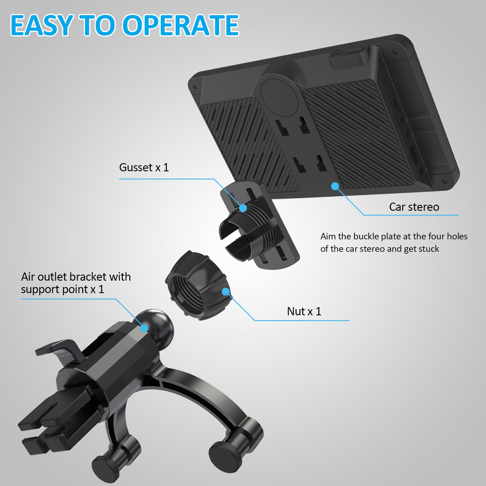 carpuride-accessories-air-outlet-bracket-l-ftungshalterung-auto image 2