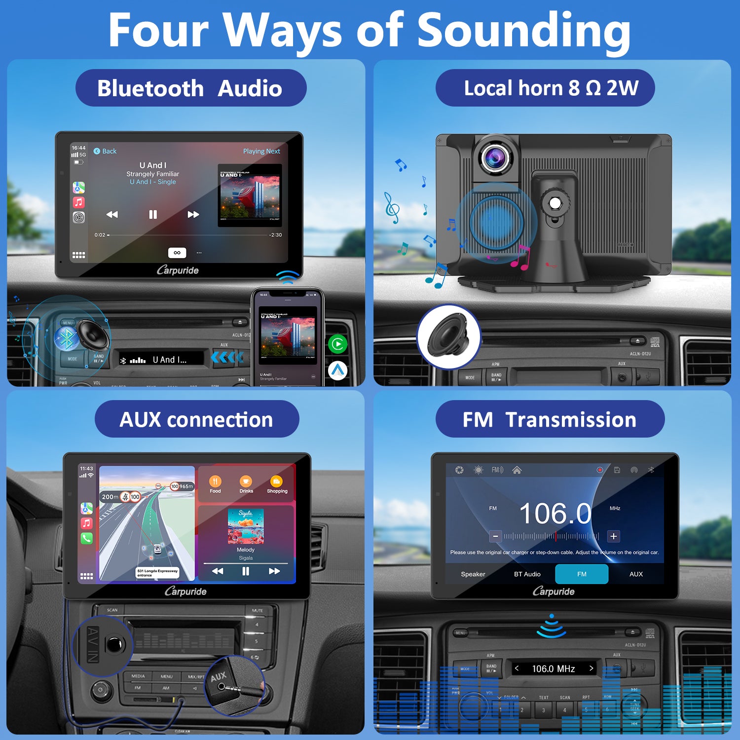 carpuride-car-smart-stereo-w703-7-zoll-carplay-display image 5