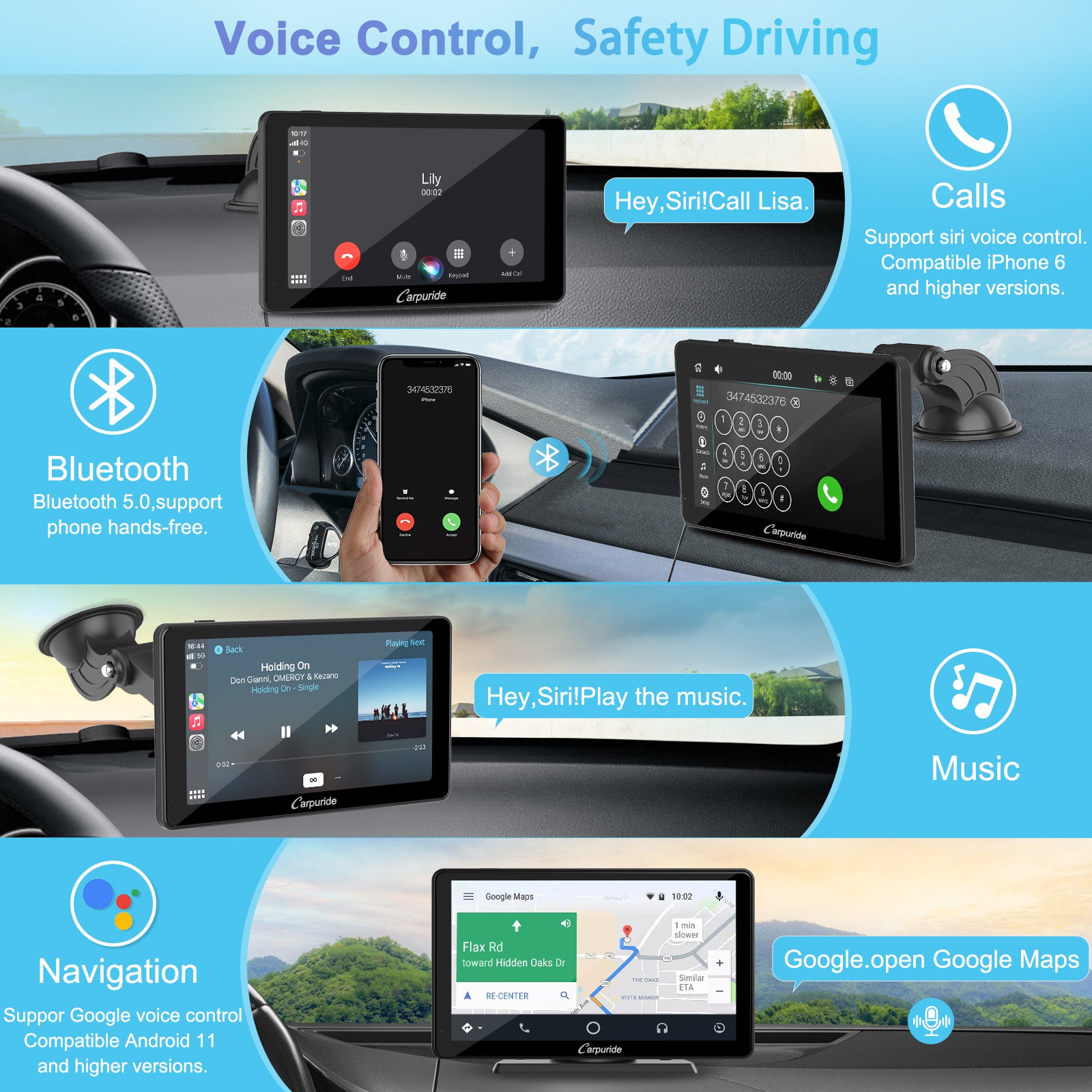 carpuride-car-smart-stereo-v3-autoradio-7-zoll-mit-sonnenblende image 3