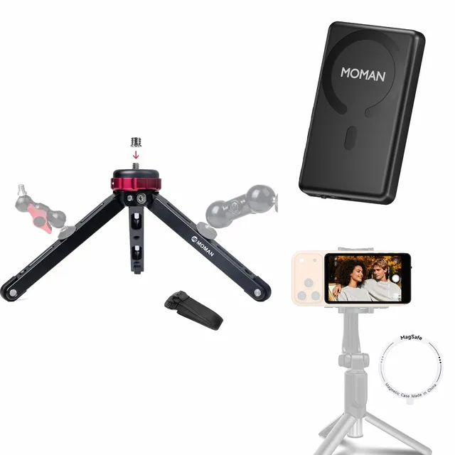 moman-selfie-monitor-handy-schwarz-rot-magnetisch-3-97-zoll image 1