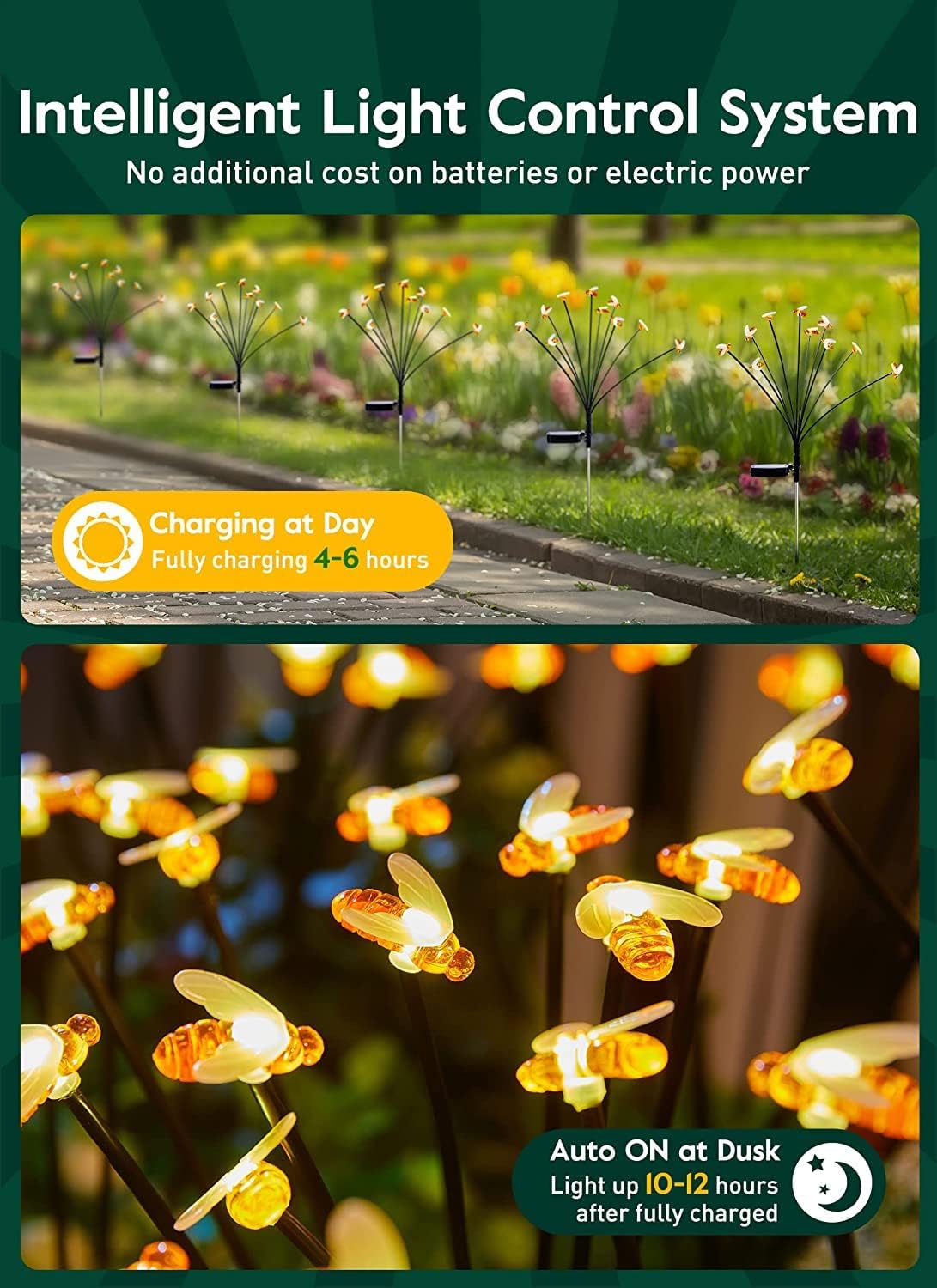 moman-firefly-solarleuchte-biene-4er-pack-8-led-wasserdicht image 3