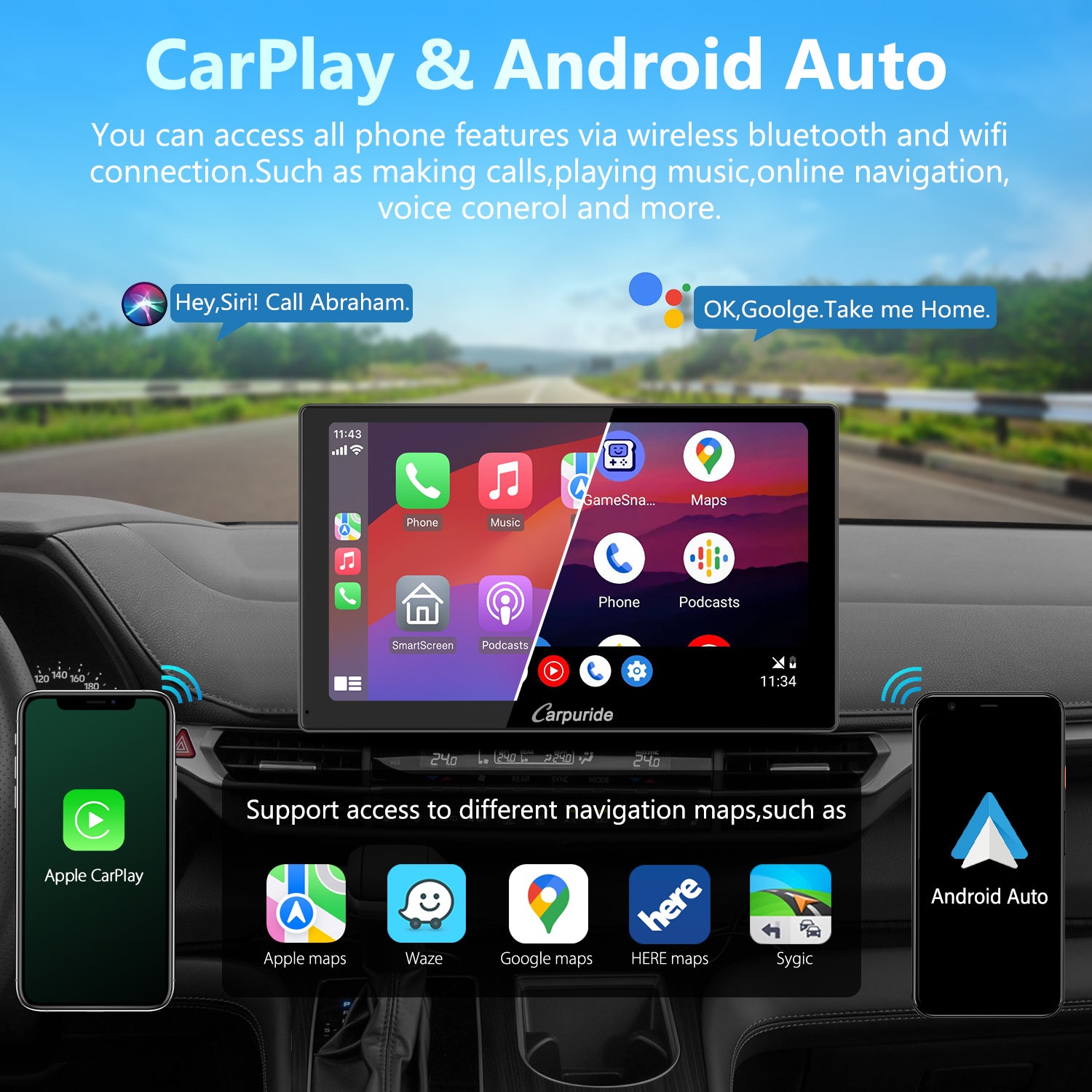 carpuride-car-smart-stereo-c98-autoradio-9-zoll-mit-kamera image 2
