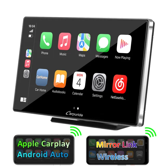 carpuride-car-smart-stereo-9-zoll-autoradio-mit-carplay-silber image 1
