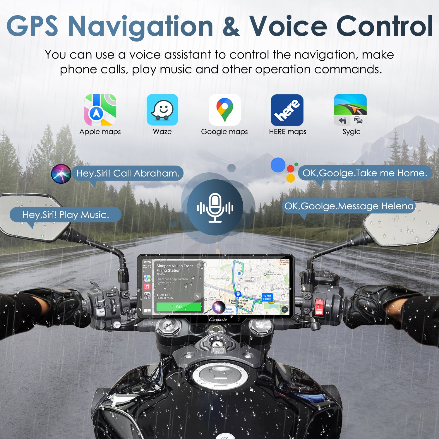 carpuride-w619-motorcycle-smart-stereo-6-86-zoll-display-ip67 image 4